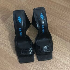 Black Attico open toe and heel shoes